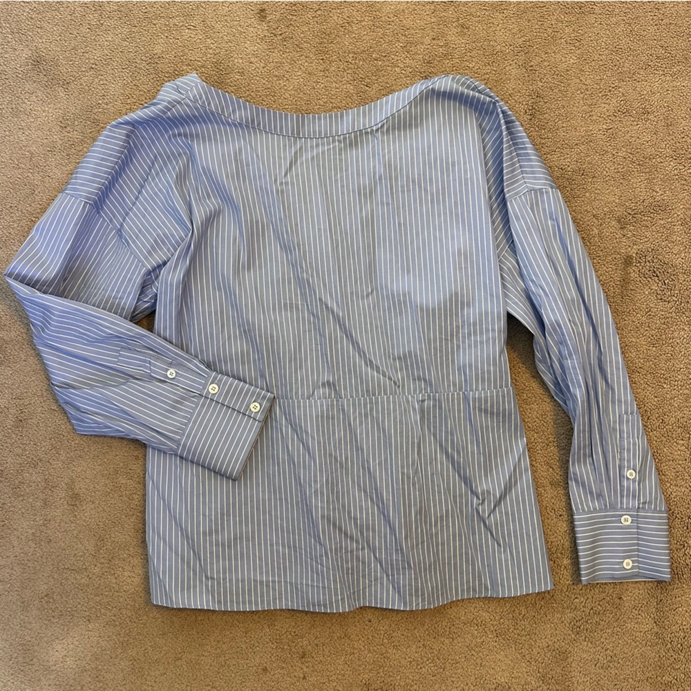 Anthropologie Blue Striped Women's Top